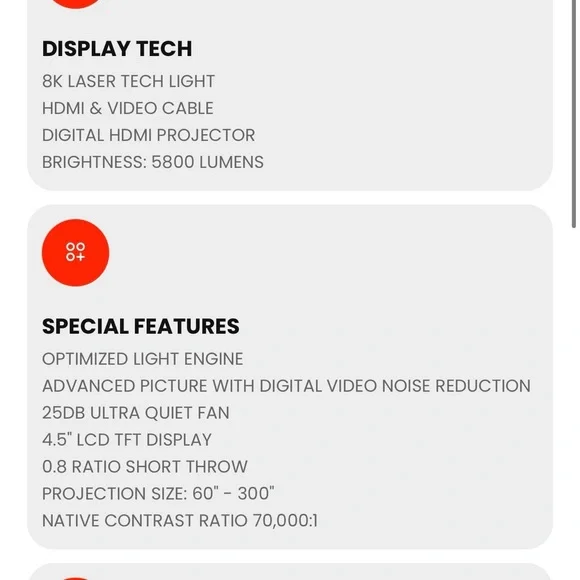 LR30 Black Portable Projector + gift - Picture 5 of 5